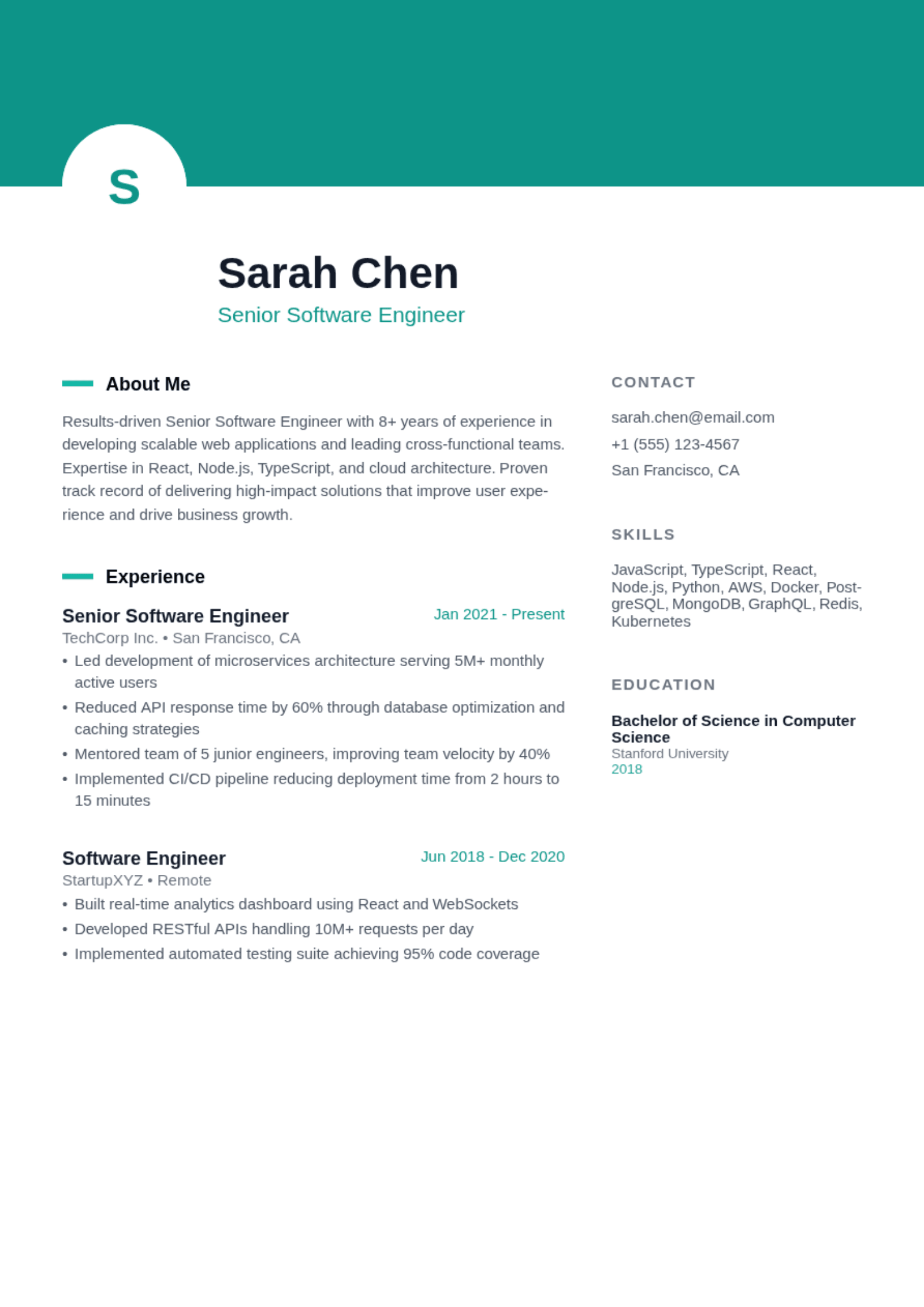 digital-nomad CV template preview