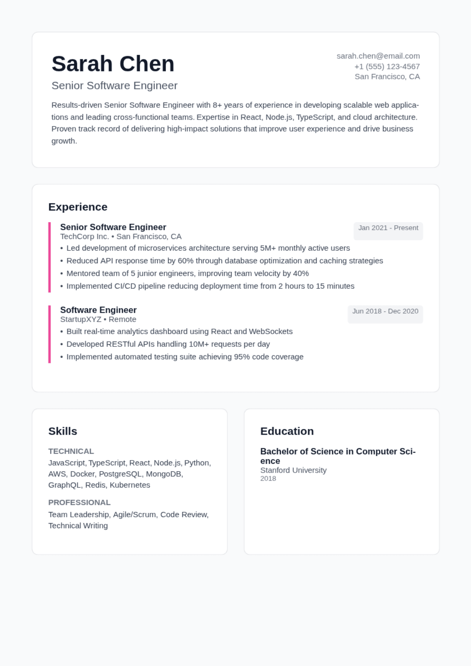 modern-creative CV template preview